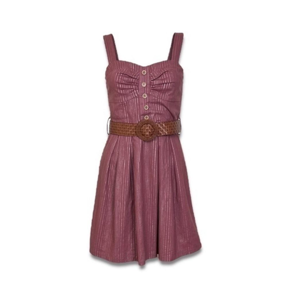 Charlotte Russe Belted Stripe Dress - sz Medium